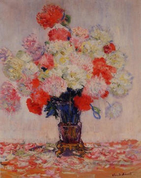  claude - Vase de Pivoines Claude Monet Fleurs impressionnistes